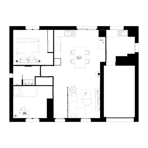 Le Belvedere-plan de dessus- architecture- aménagement